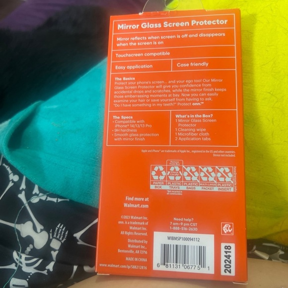 iPhone 14/13 Pro Mirror Glass Screen Protector - Picture 3 of 4